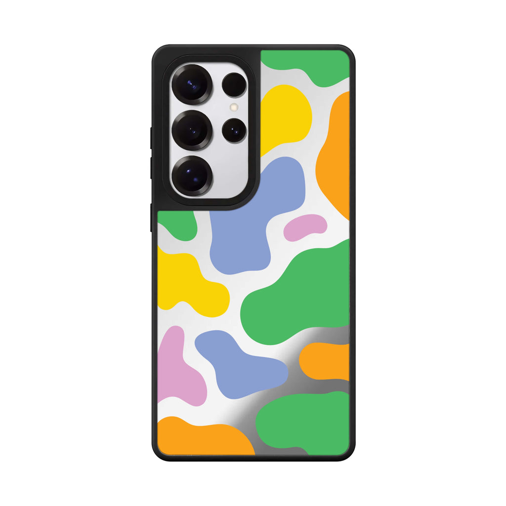 Abstract Doodles Samsung Galaxy S25 S24 S23 Ultra mirror case, front view