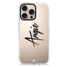 My Love Handwritten custom name iPhone 16/15/14 Pro Max & Pro ultra clear case romantic design, front product view