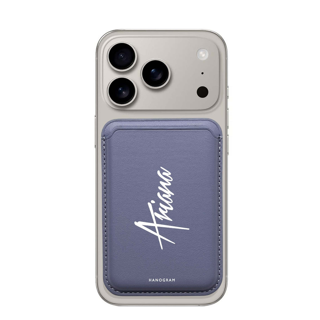 My Love Handwritten custom name MagSafe wallet for iPhone, personalized magnetic card holder, main view