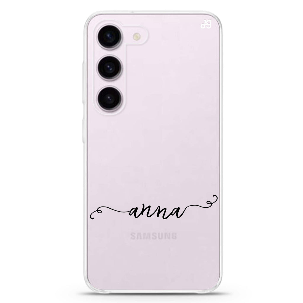Vine personalized ultra-clear case for Samsung Galaxy S23/S22, front view