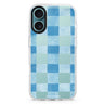 Gingham Sky iPhone 16 and 16 Plus ultra clear case, transparent celestial artwork, front product view