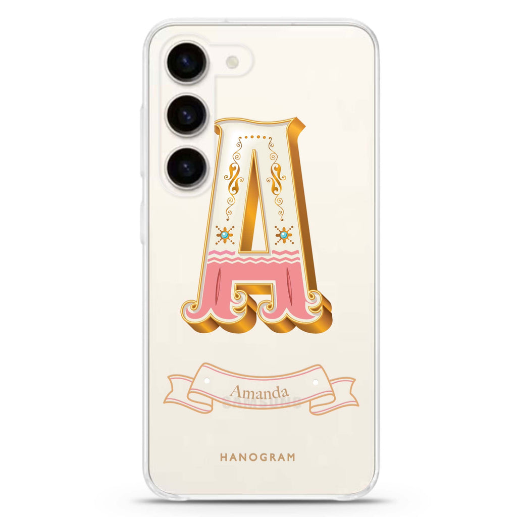 Circus monogram ultra-clear case for Samsung Galaxy S23/S22, front view
