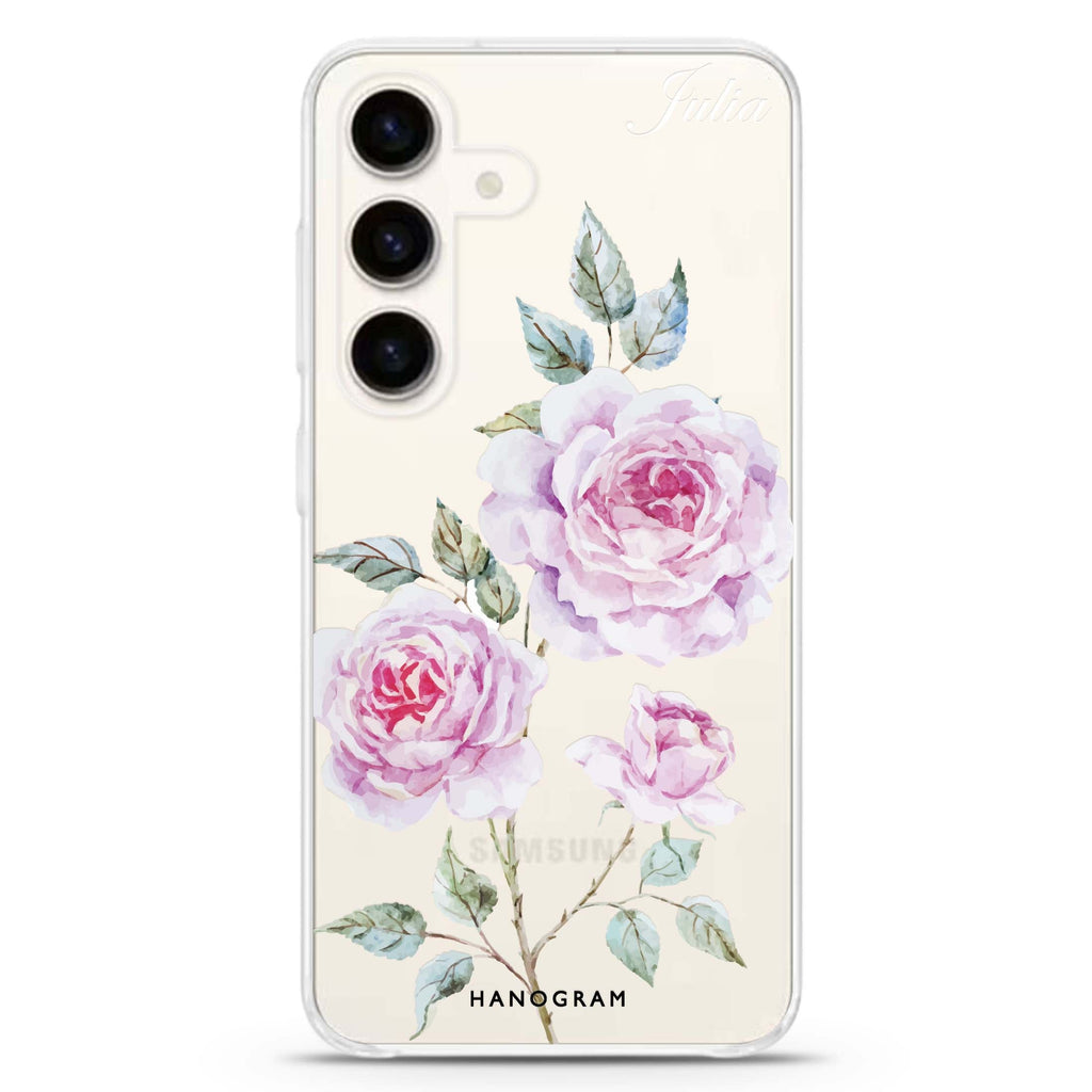 Simple Floral Samsung Galaxy Ultra Clear Case