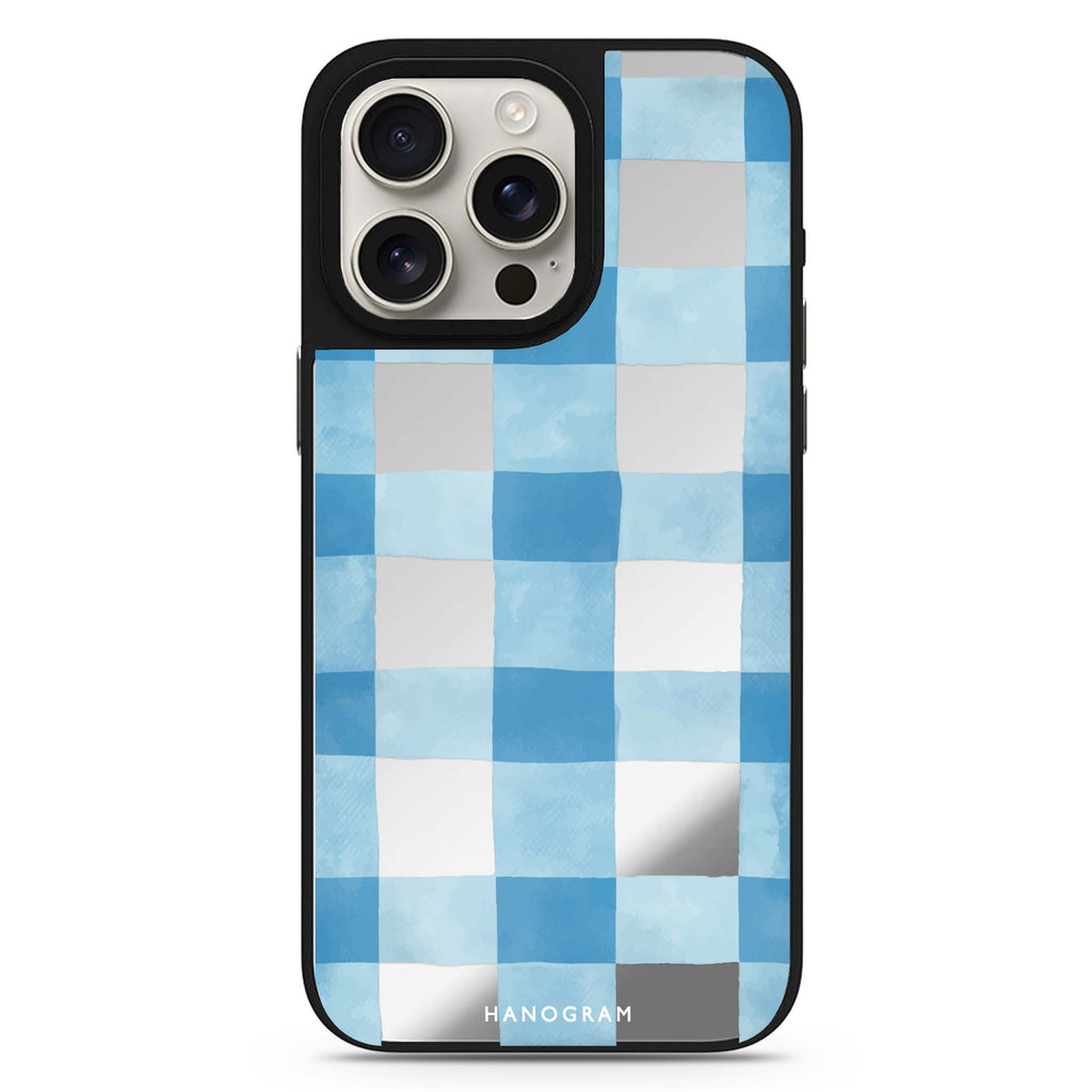 Gingham Sky MagSafe compatible mirror case for iPhone 16/15/14 Pro Max and Pro, main view