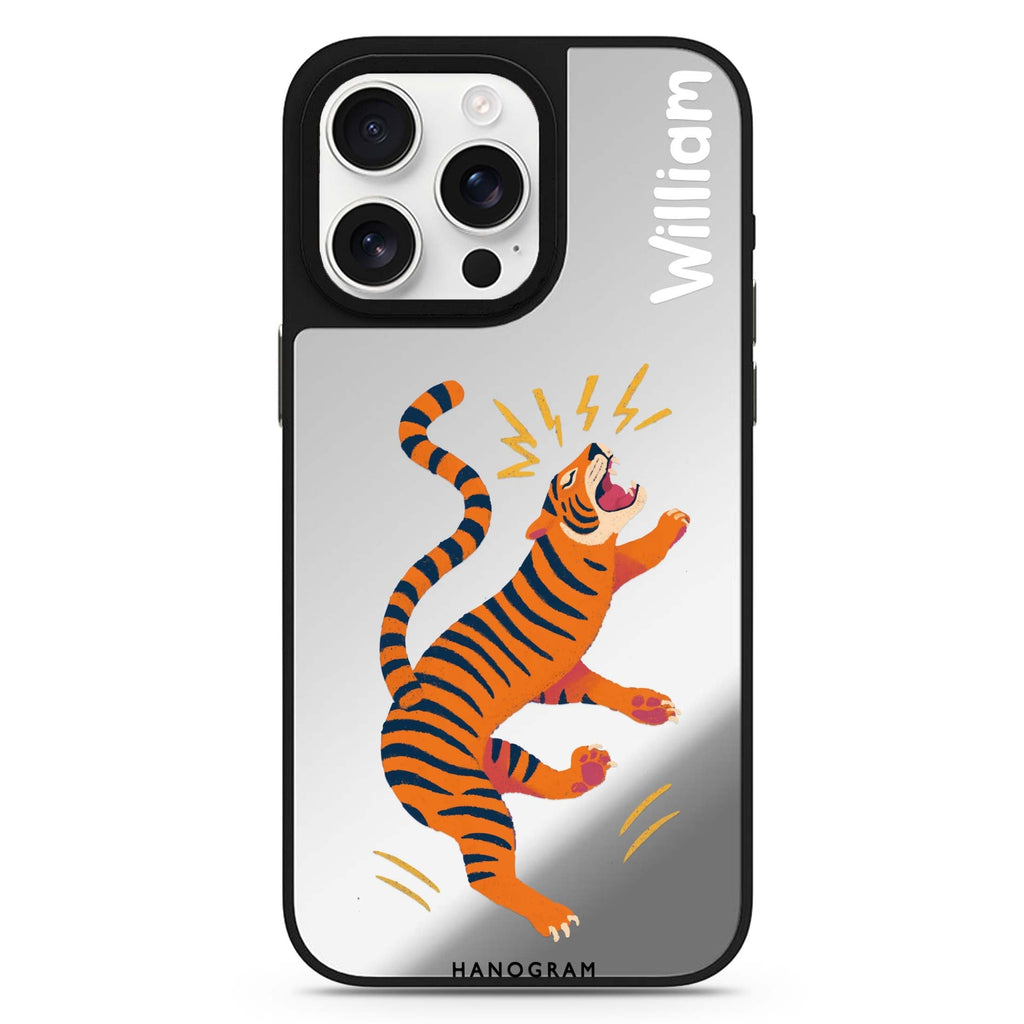 Roar in Motion personalized name MagSafe mirror case for iPhone 16/15/14 Pro Max and Pro, main view