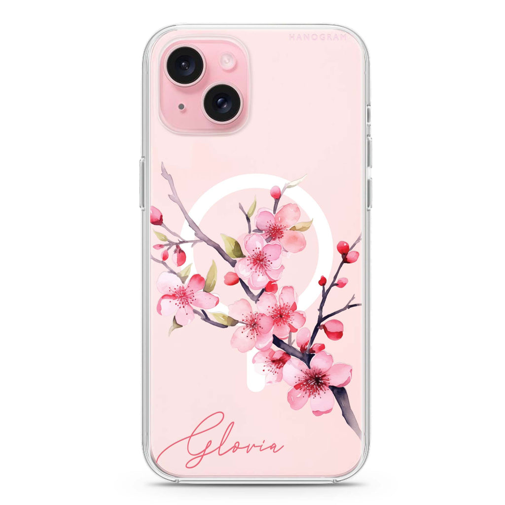 Petal Harmony iPhone 15 Plus MagSafe Compatible Ultra Clear Case