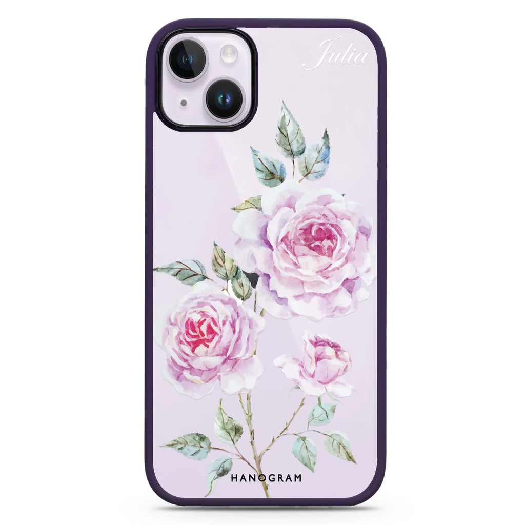 Simple Floral iPhone 15 Plus Impact Guard Bumper Case
