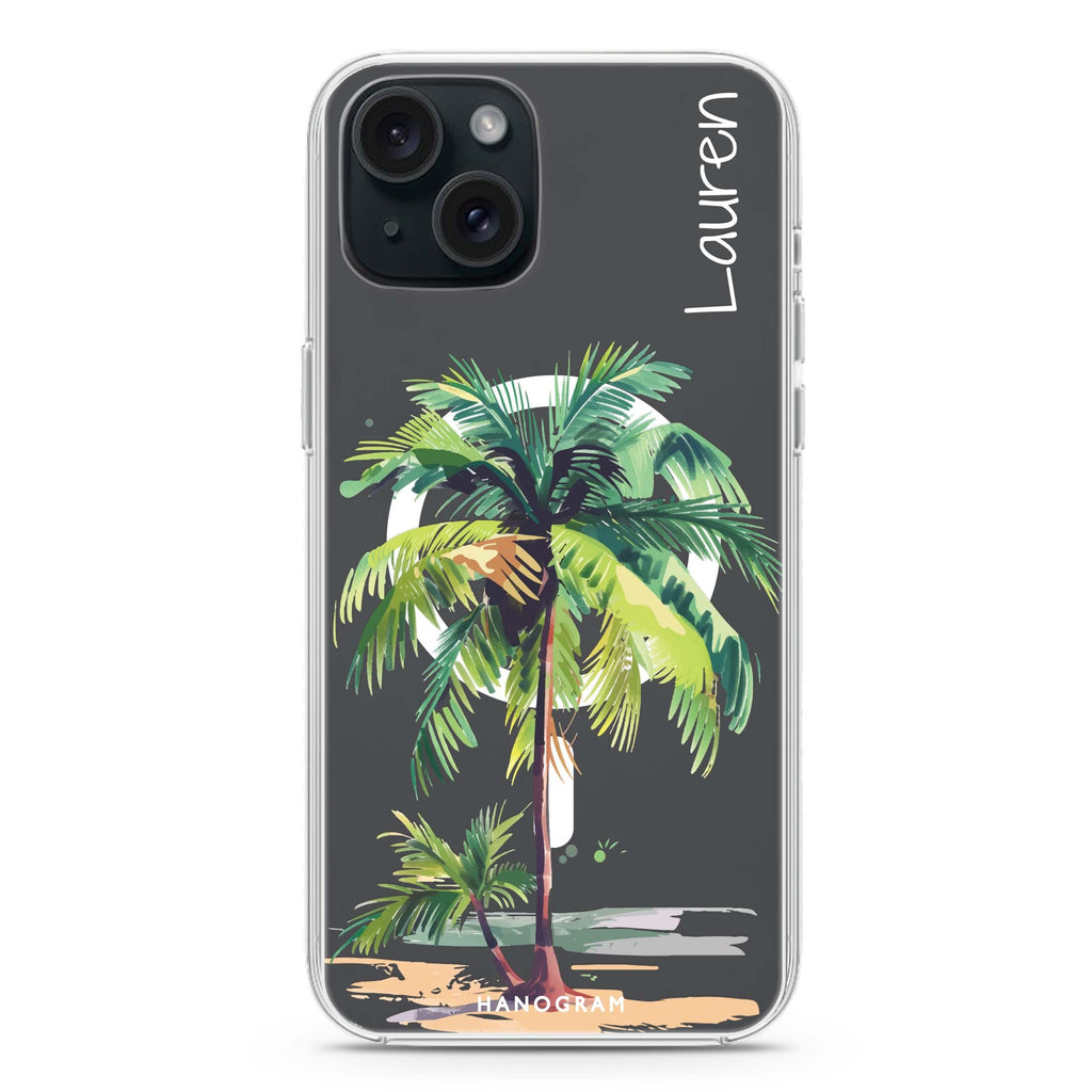 Island Palms iPhone 15 Plus MagSafe Compatible Ultra Clear Case