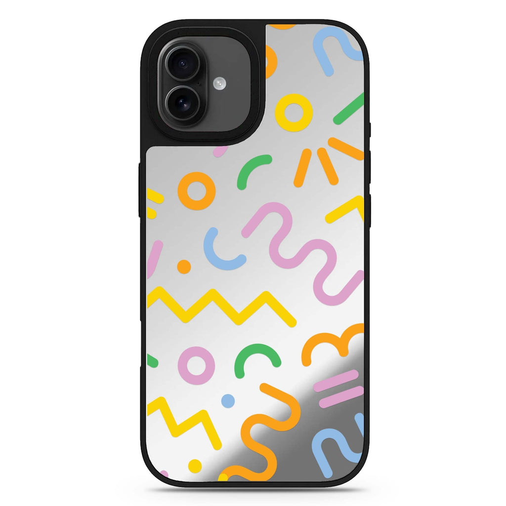 Abstract Doodles design 5 iPhone 17 mirror case