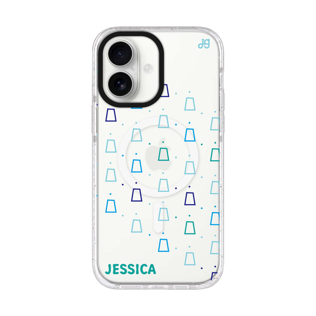 oooooo personalized name iPhone 17 ultra clear MagSafe case, front product view