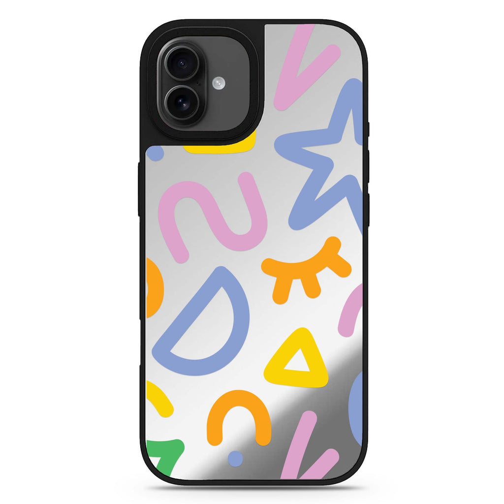 Abstract Doodles design 6 iPhone 17 mirror case