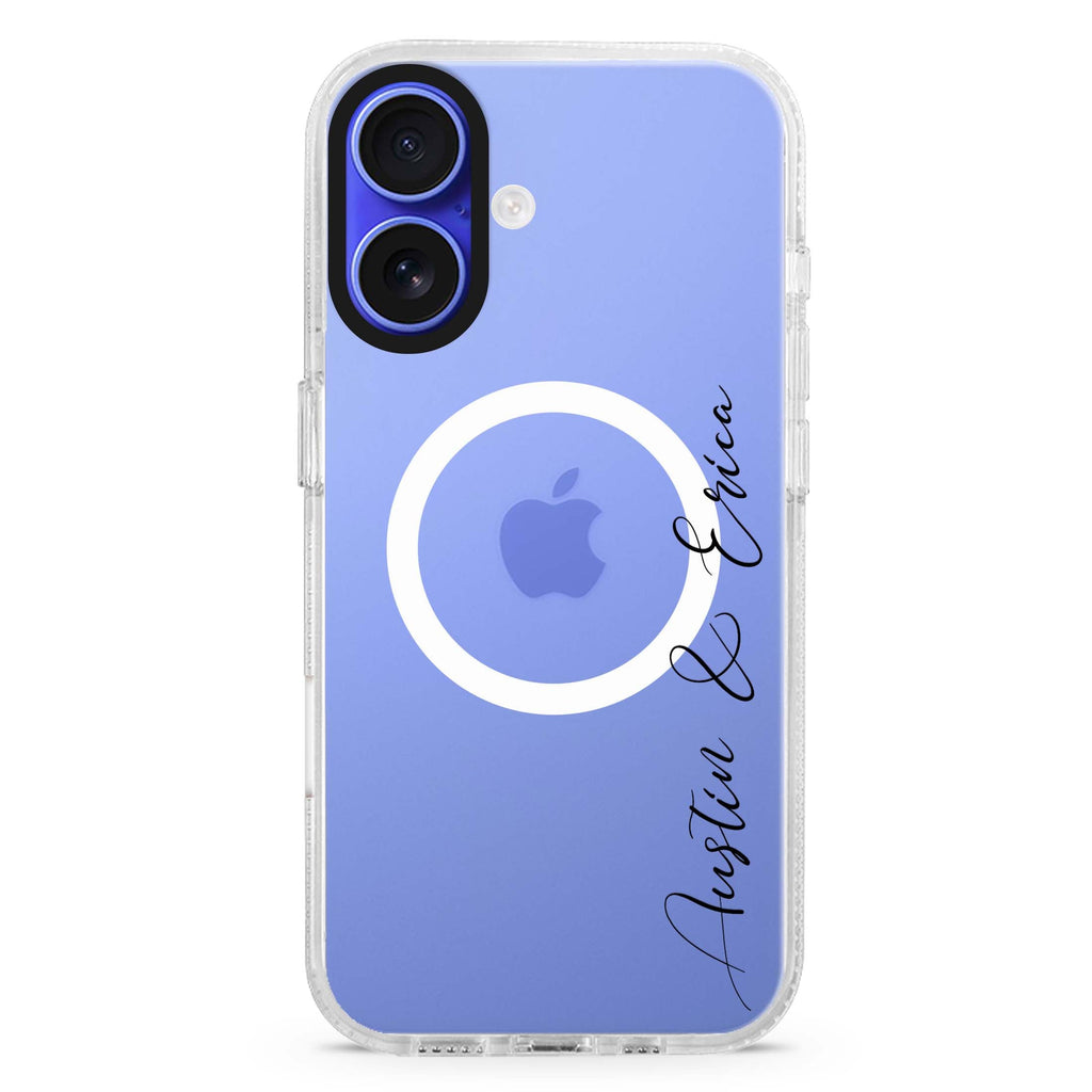 Handwritten You And Me MagSafe Compatible iPhone 16 Ultra Clear Case - Personalized and Stylish Protection
