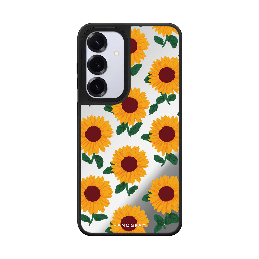 Golden Sunflowers Mirror Case