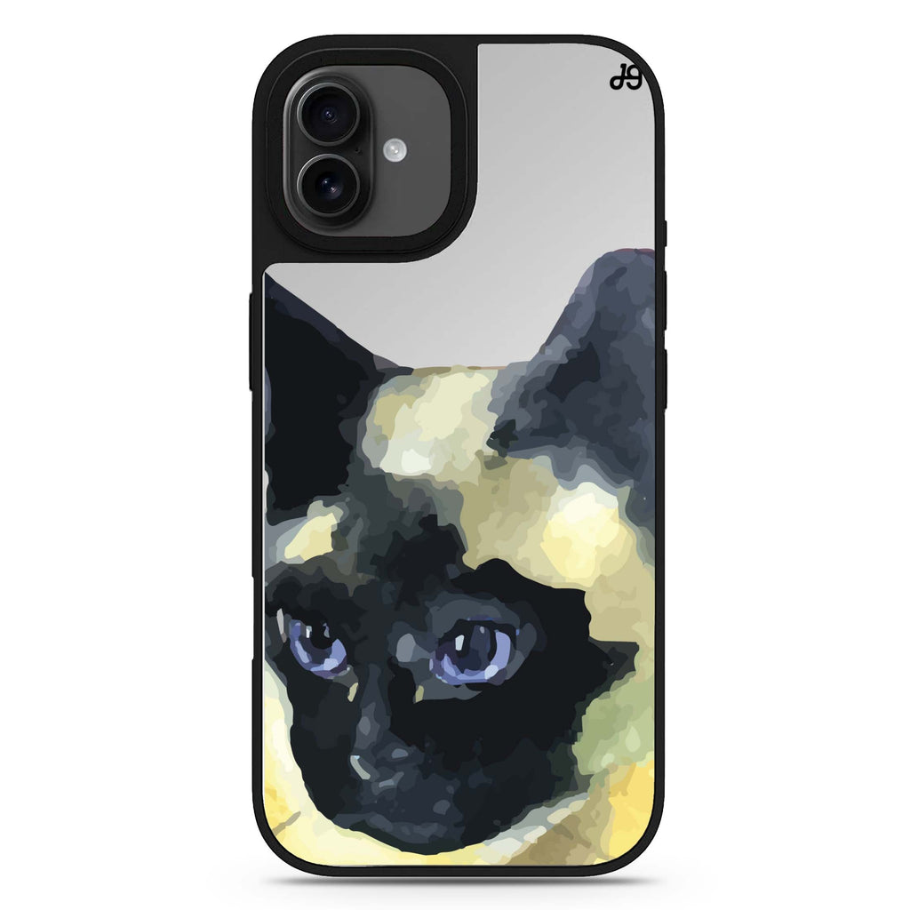 Watercolour Cat design 2 watercolor abstract art iPhone 17 mirror case