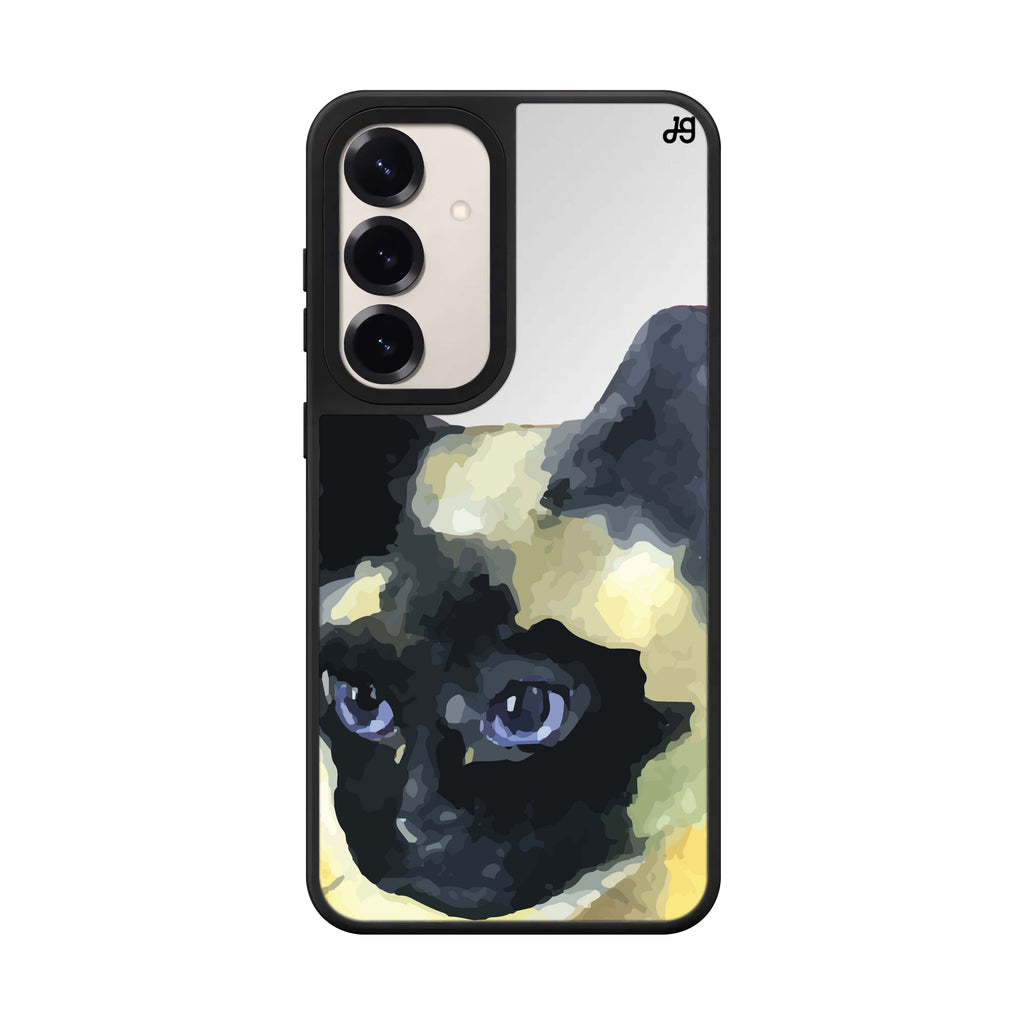 Watercolour Cat Style 4 Samsung Galaxy mirror case front view