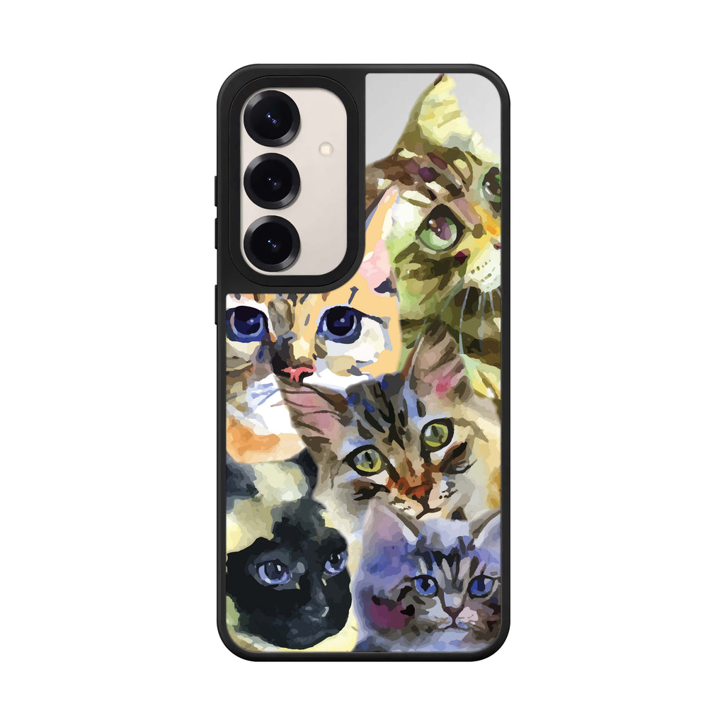 Watercolour Cat Style 1 Samsung Galaxy mirror case front view