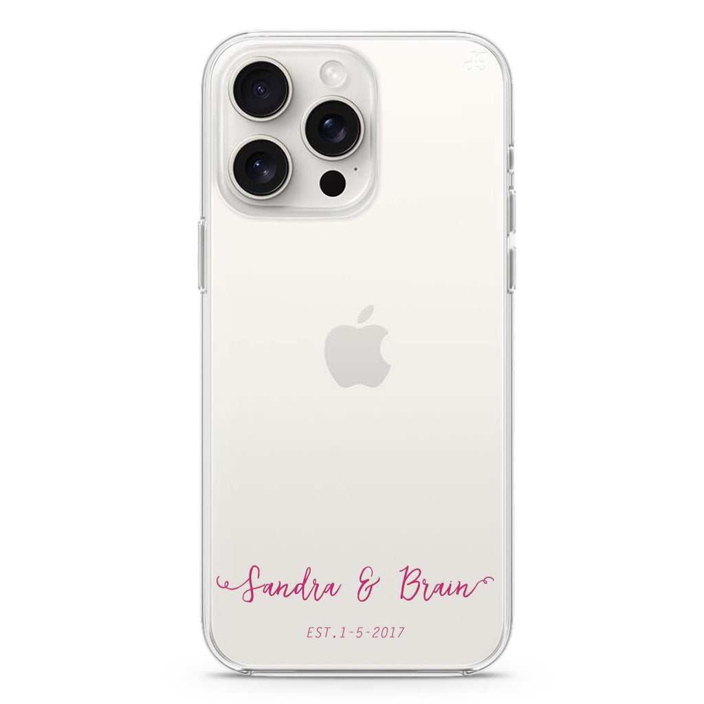You & Me & Our Date iPhone Ultra Clear Case