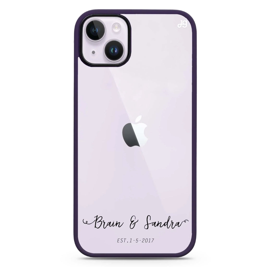You & Me & Our Date iPhone 15 Plus Impact Guard Bumper Case