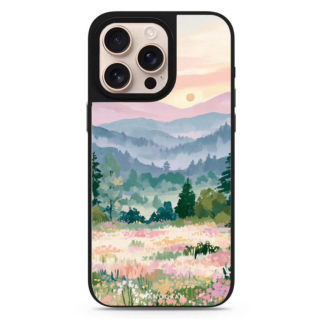 Daybreak over Wildflowers iPhone Mirror Case – design view 1
