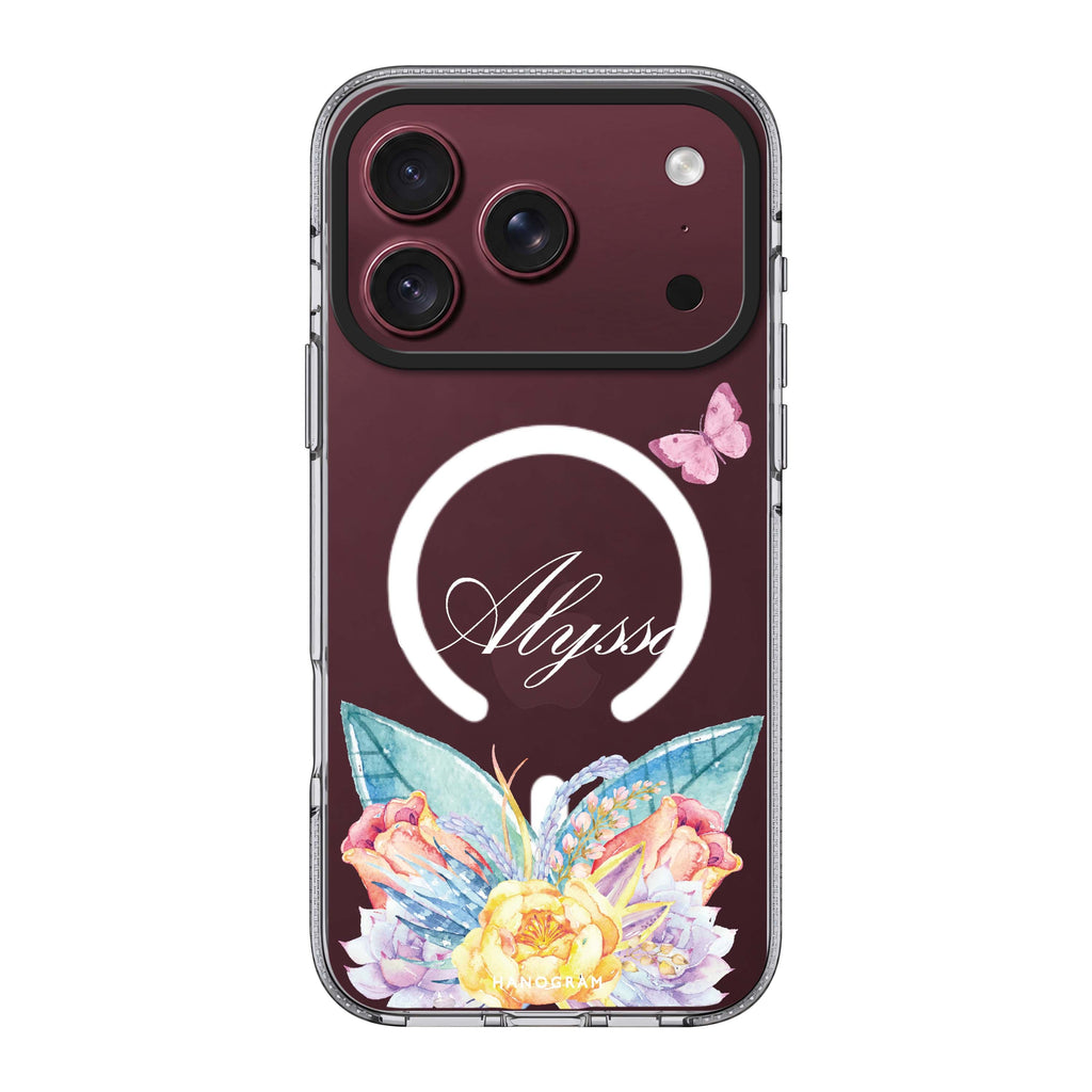Butterfly and Abloom Rose Ultra Clear Case