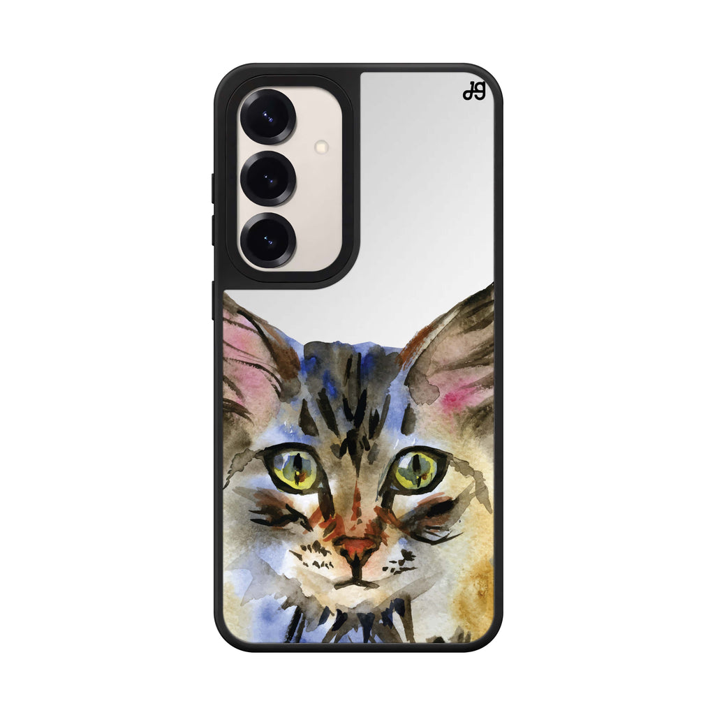 Watercolour Cat Style 11 Samsung Galaxy mirror case front view