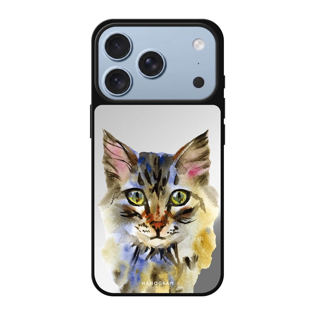 Watercolour Cat #3 cat animal watercolor iPhone 18 Pro Max mirror case