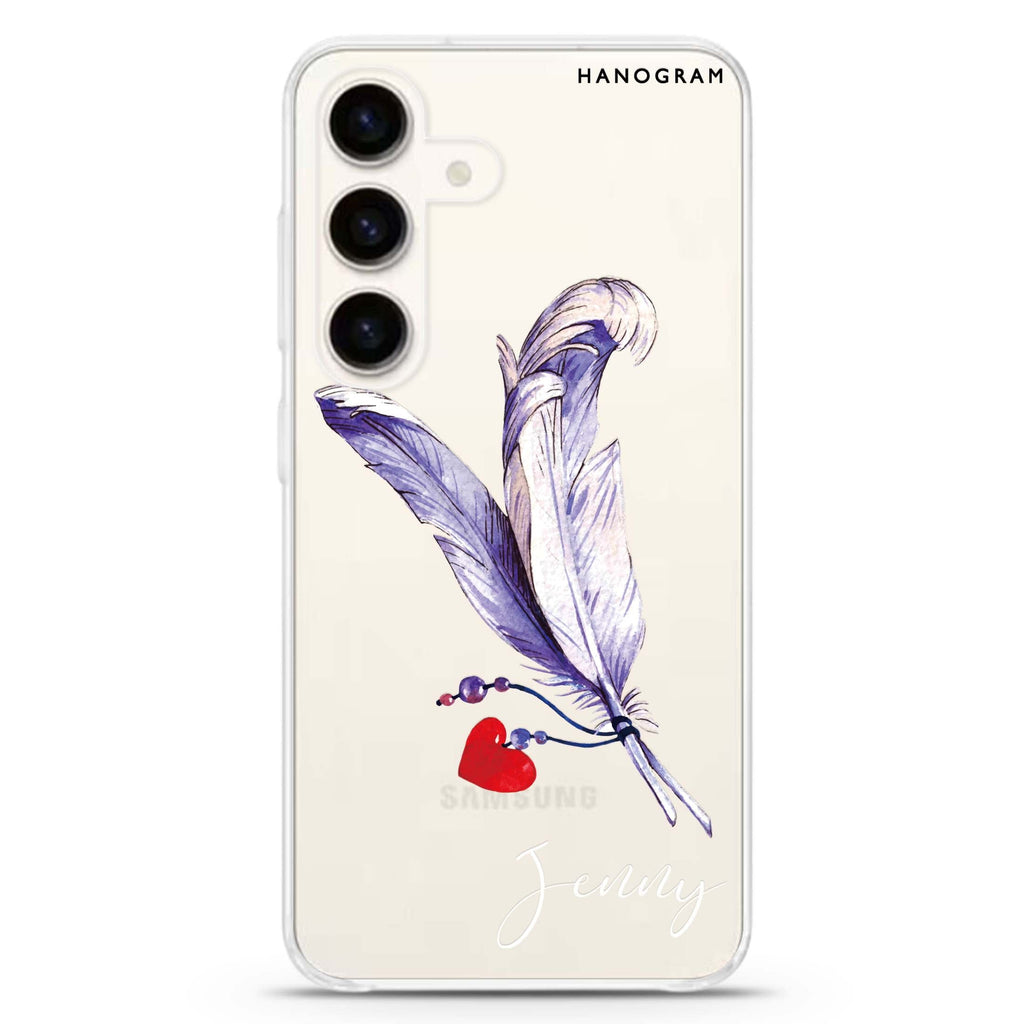 Feather Love Samsung Galaxy Ultra Clear Case