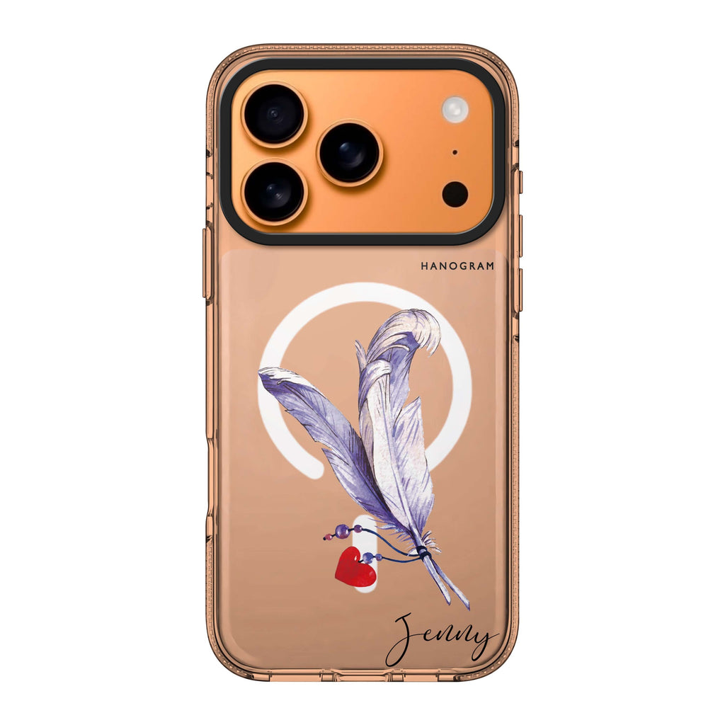 Feather personalized name bird animal iPhone 17 Pro Max ultra clear case