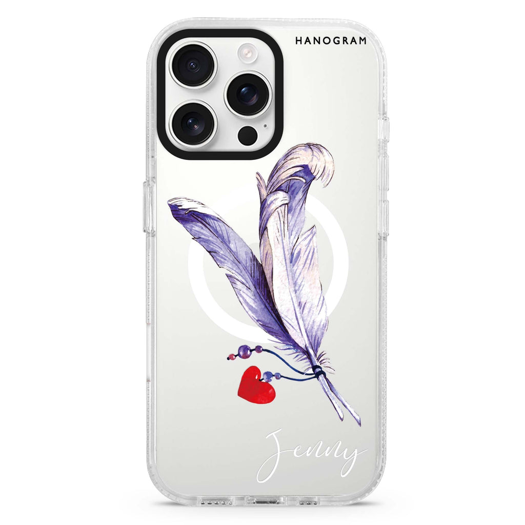 Abstract Doodles Pattern MagSafe Compatible iPhone 16 Pro Ultra Clear Case - Personalized and Stylish Protection