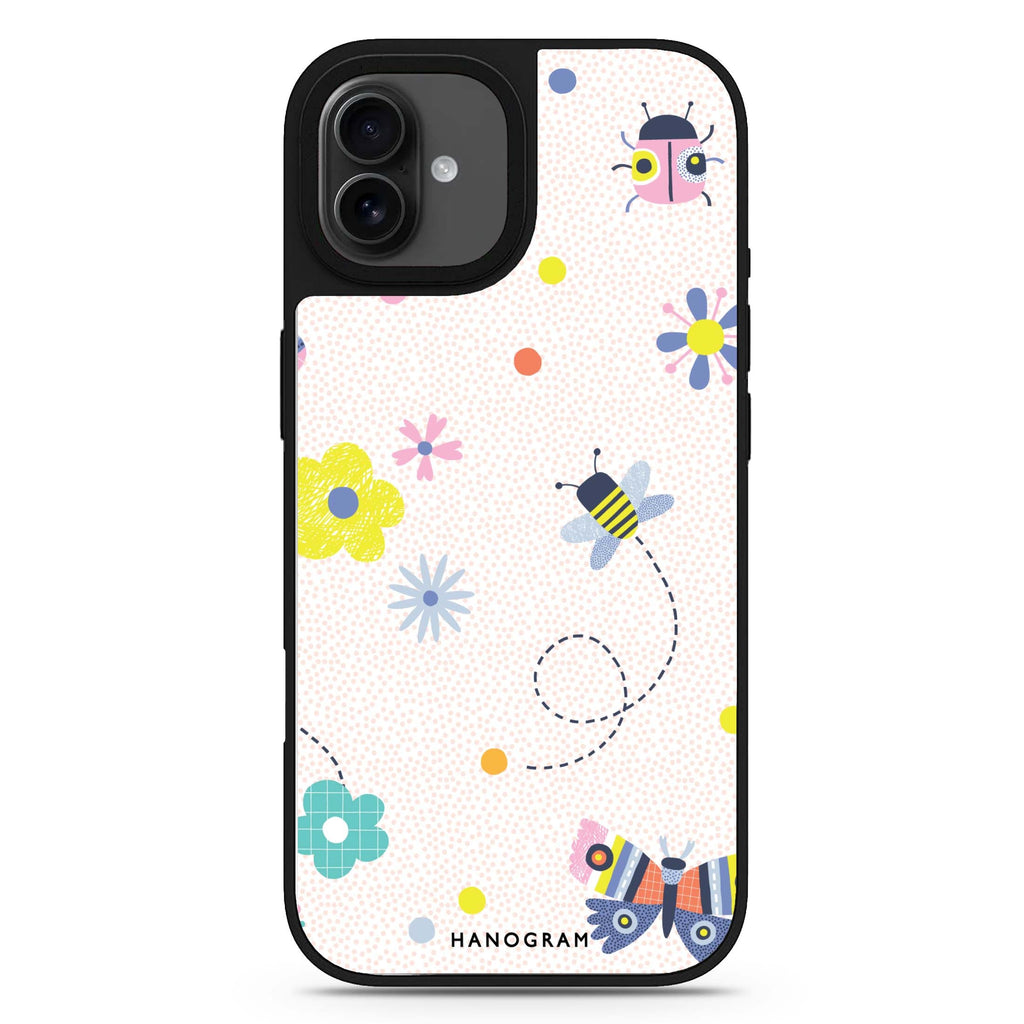 Cute Floral iPhone 17 mirror case