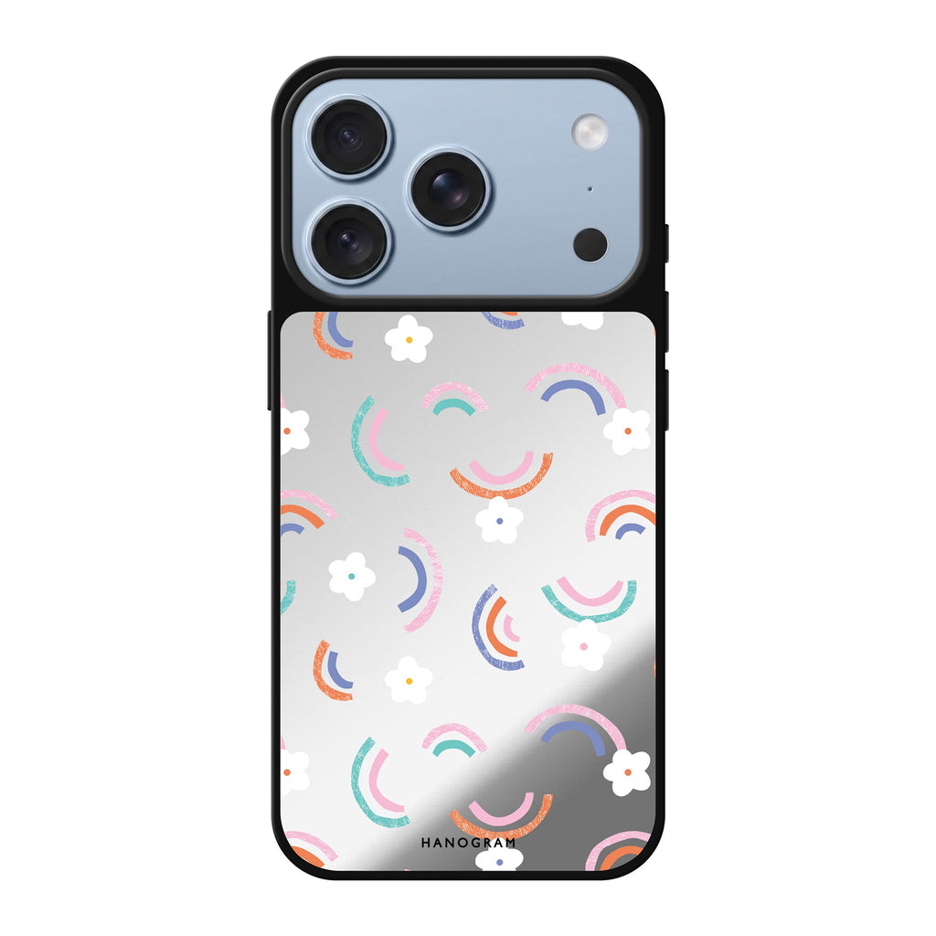 Rainbow Floral #2 multicolor spring flower floral iPhone 18 Pro Max mirror case