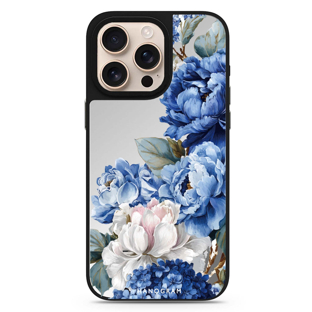 Blue Elegance color-inspired design iPhone 16/15/14 Pro Max & Pro mirror case