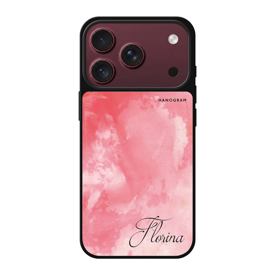 Red Colour Custom Name personalized name red typography iPhone 18 Pro Max mirror case