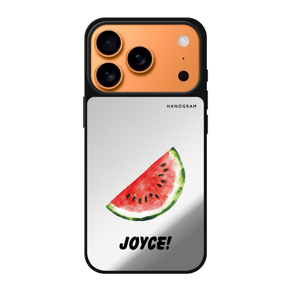Melon Splash personalized name fruit iPhone 17 Pro Max mirror case