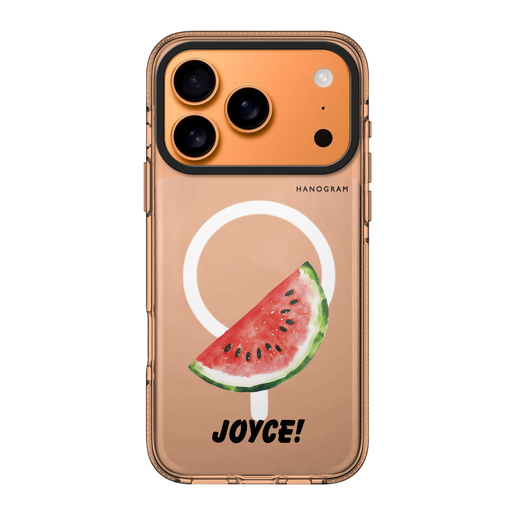 Melon Splash personalized name fruit iPhone 17 Pro Max ultra clear case