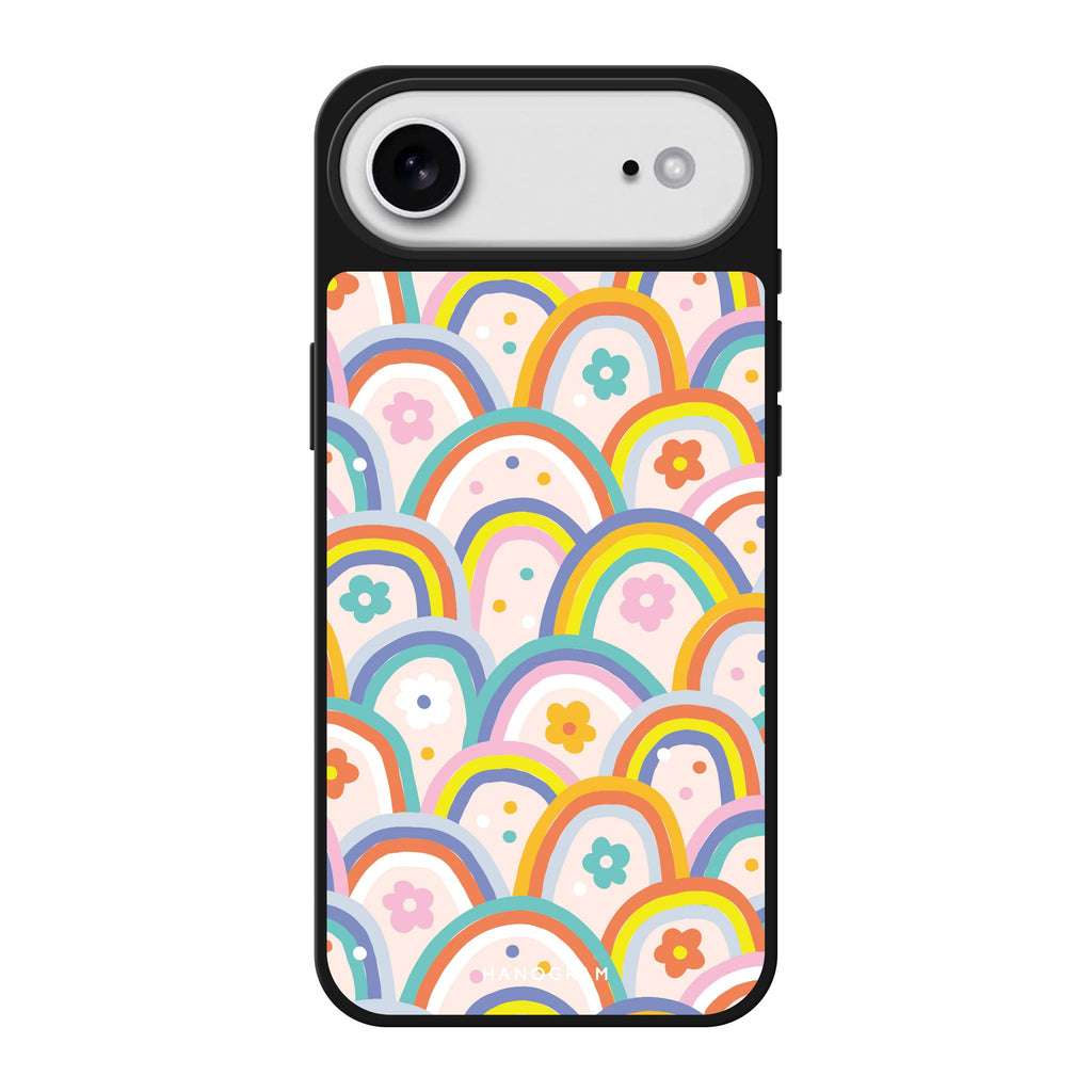 Colourful Rainbow Floral 鏡面手機殼