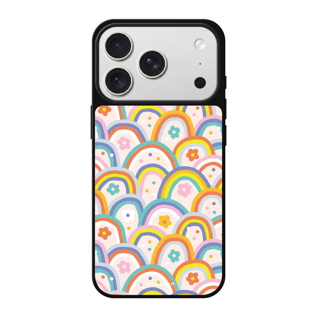 Colourful Rainbow Floral multicolor spring flower floral iPhone 18 Pro Max mirror case