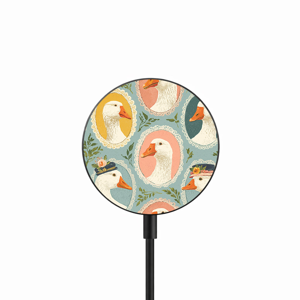 Vintage Goose Gallery 25W Qi2.2 magnetic wireless charger front view