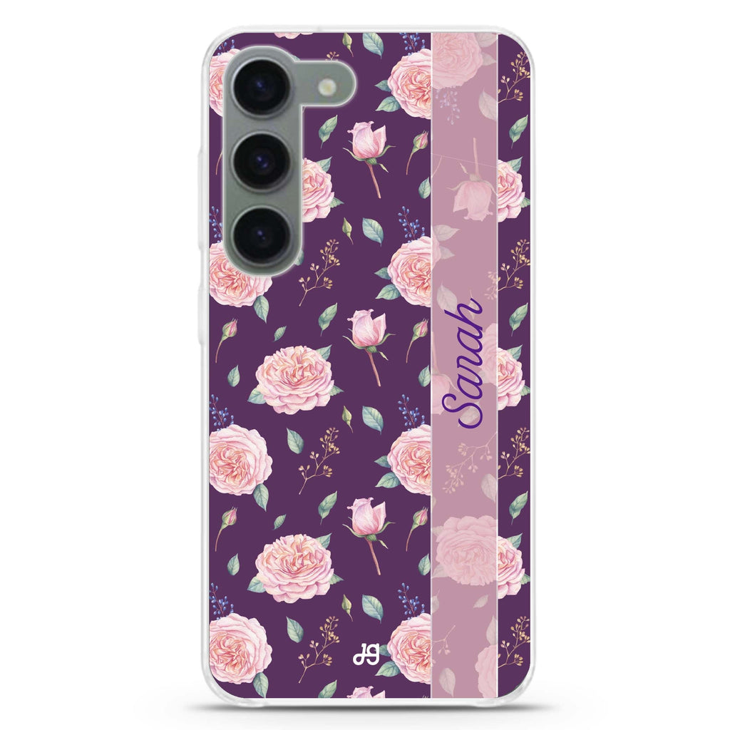 Naughty Purple personalized ultra-clear case for Samsung Galaxy S23/S22, front view