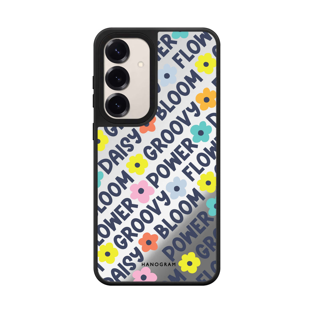 Groovy Flower Samsung Galaxy mirror case front view