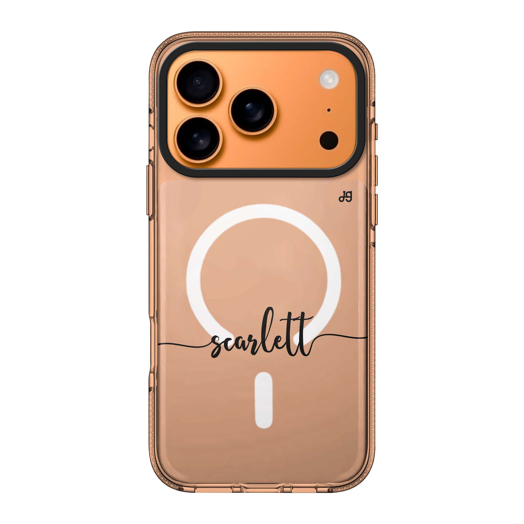 Script Handwritten personalized name typography iPhone 17 Pro Max ultra clear case