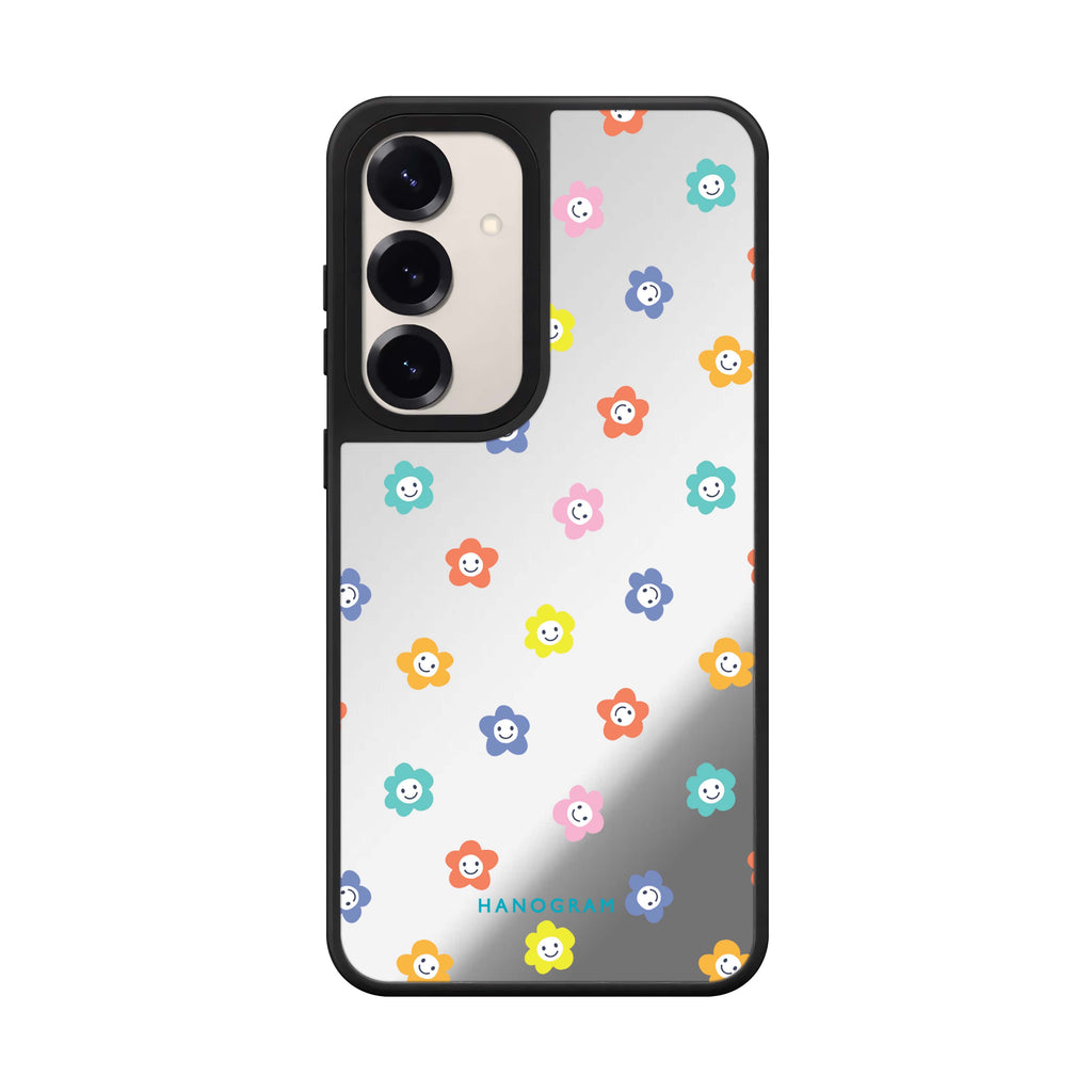 Little Smile Flowers Samsung Galaxy mirror case front view