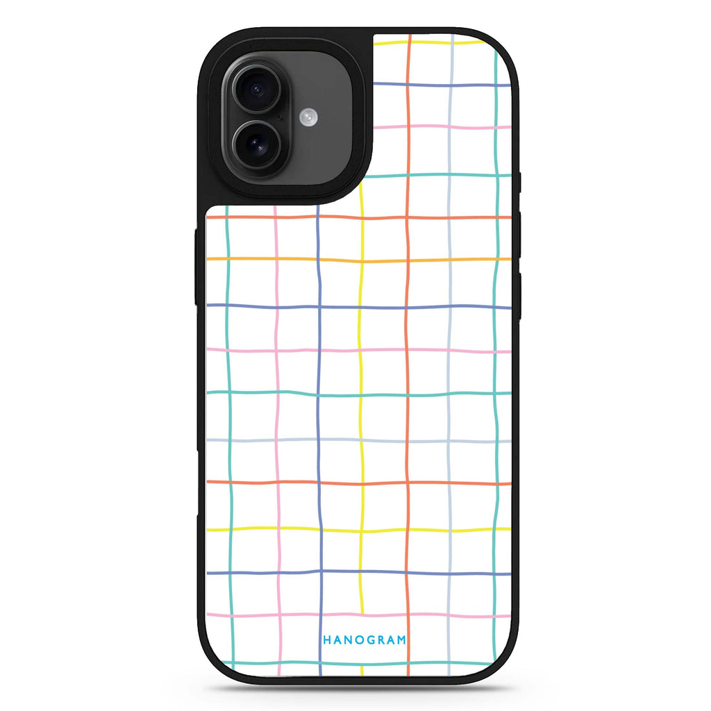 Colourful Checked Pattern iPhone 17 mirror case