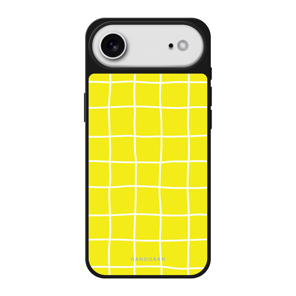 Yellow Checked Pattern 鏡面手機殼