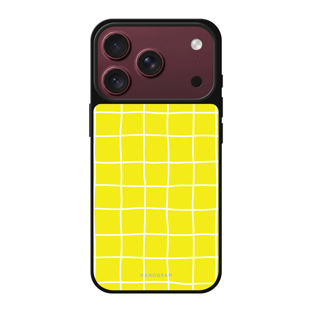 Yellow Checked Pattern yellow pattern iPhone 18 Pro Max mirror case