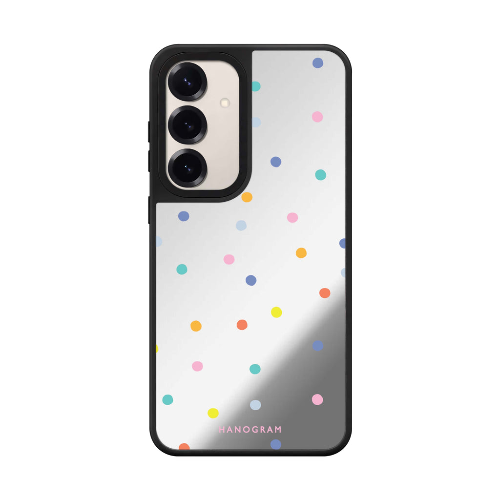Colourful Dot Pattern Samsung Galaxy mirror case front view