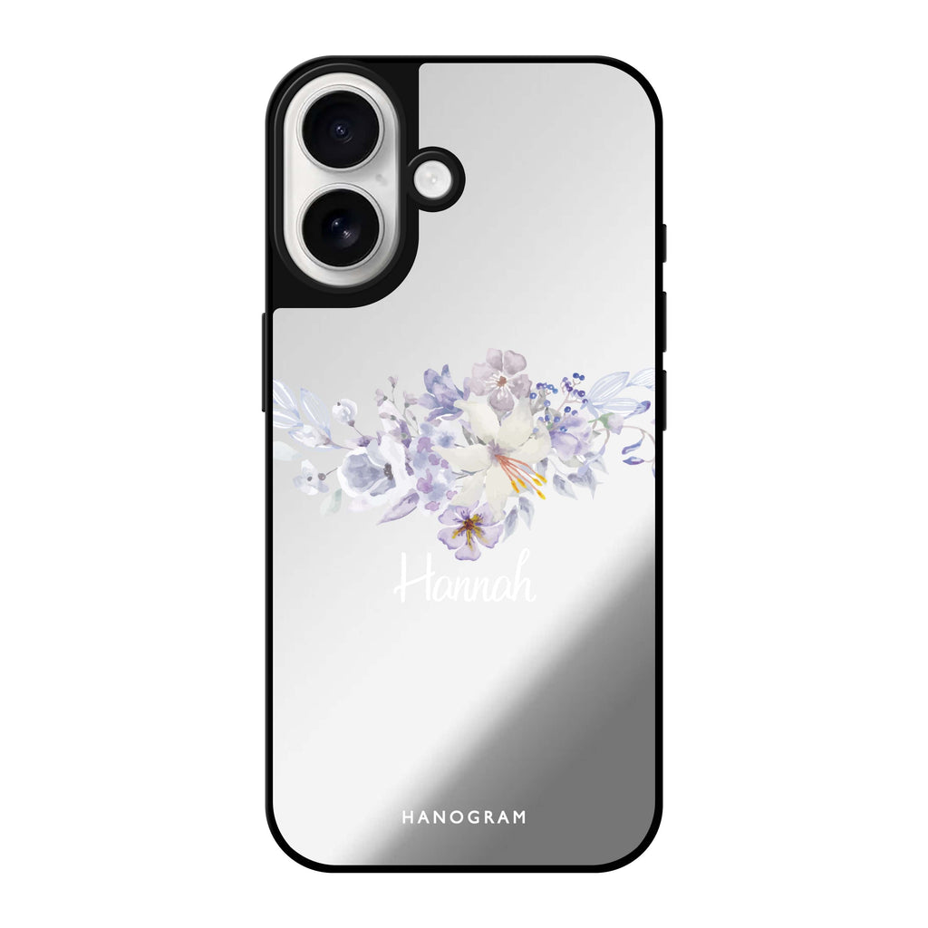 Reflective iPhone 16 Mirror Case –Serene Flowers & Me Design
