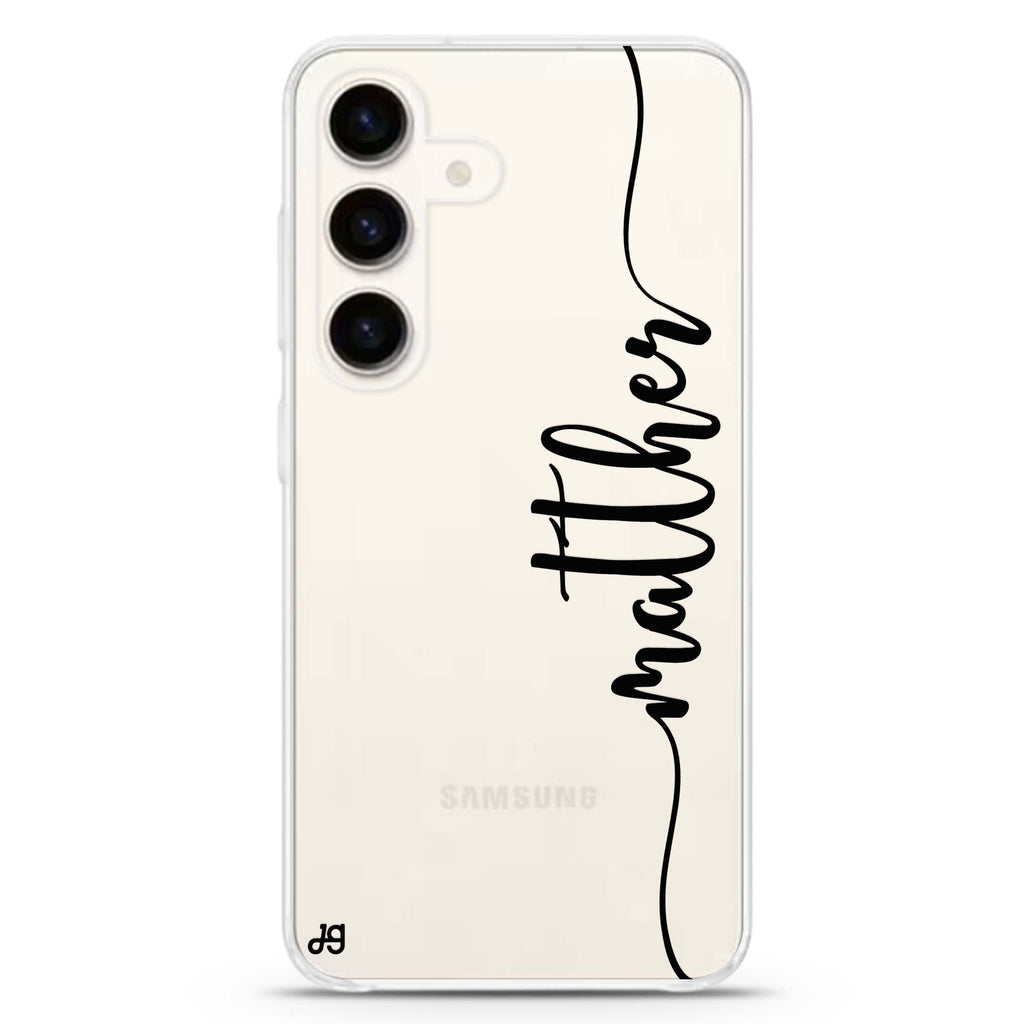 Vertical Script Handwritten Custom Samsung Galaxy Ultra Clear Case