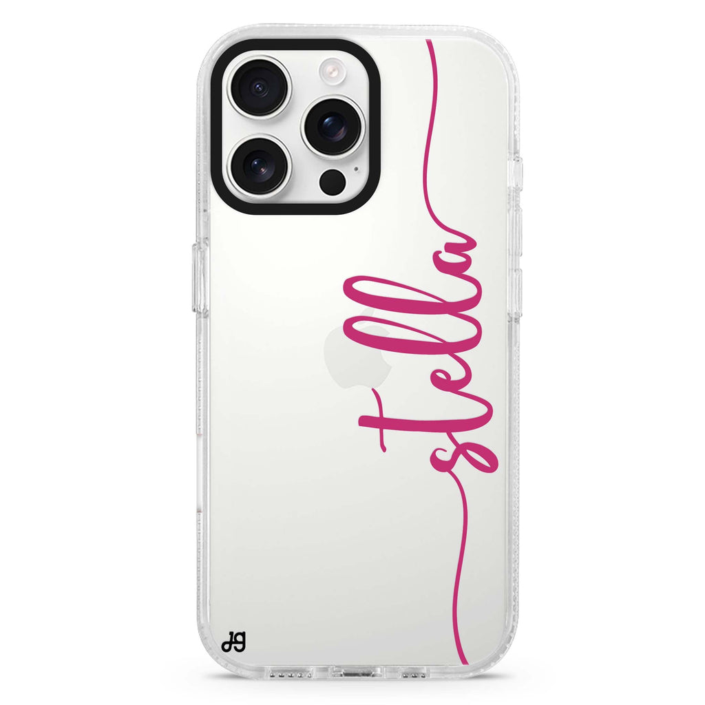 Vertical Script Handwritten Custom iPhone 16 Pro & 16 Pro Max Case - Personalized and Stylish Protection
