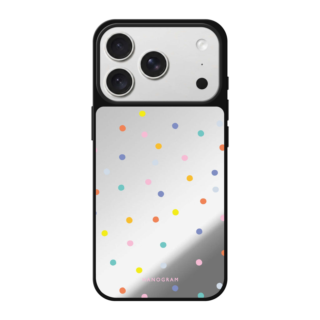 Colourful Dot Pattern multicolor pattern iPhone 18 Pro Max mirror case